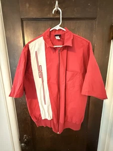 Camicia John Blair XLarge rosso/bianco zip misto cotone manica corta fascia fondo - Foto 1 di 13