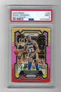 PSA 9 MINT MAGIC JOHNSON 2023 PANINI PRIZM MULTI WAVE PRIZM #185 /88 LA LAKERS - Picture 1 of 2