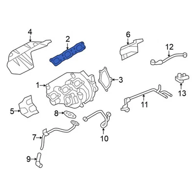 For Nissan GT-R 2009-2024 Nissan 14445JF01A Right Turbocharger Gasket - Image 1 of 4