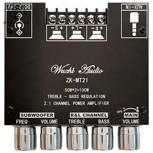 ZK-MT21 Bluetooth Audio Endstufe Platine Subwoofer 2.1-Kanal 50WX2+100W - Bild 1 von 6