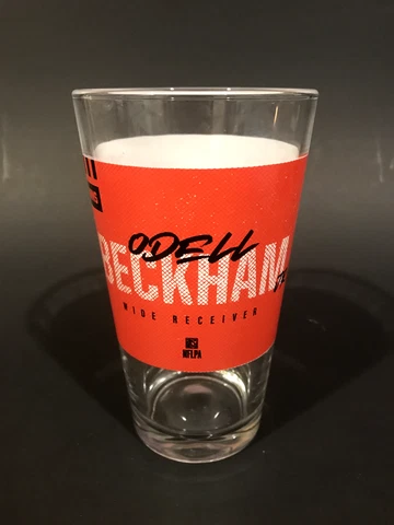 Cleveland Browns Odell Beckham Limited Edition BW3 Pint Glass Authentic NFLPA Cover
