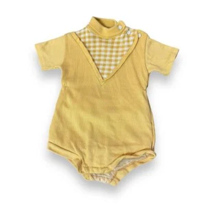 Pale Yellow Vintage Kids Romper - Picture 1 of 5