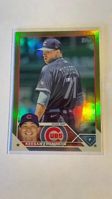 2023 Topps Keegan Thompson Gold Foil 40 Chicago Cubs - Image 1 of 2