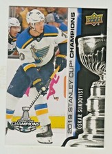 2018-19 Upper Deck 2019 STANLEY CUP CHAMPIONS BLUES SET #9 OSKAR SUNDQVIST RARE