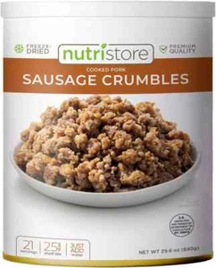 Nutristore Freeze Dried Sausage Crumbles 29.6 oz - Picture 1 of 4