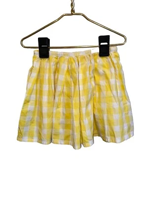 Falda de verano Jacadi amarilla y blanca de guinga talla 4A Foto 1 de 4
