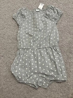 Gap Kids Girls Size 4 Gray  Romper New With Tags - Image 1 of 4