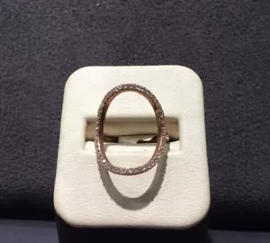 Anillo CZ ovalado enchapado en oro rosa plata esterlina ¡50% de descuento! - Imagen 1 de 1