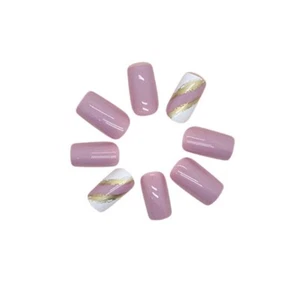 Press On Nails Square Reusable Nail Tips Glossy Nails Glue Gel Fake Nails - Picture 1 of 7