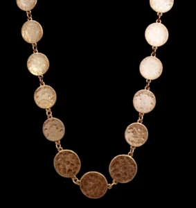 Coin Link Sweater Necklace  34" - Picture 1 of 2