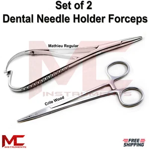 Dental Forceps Picking Pliers Mathieu & Crile Wood Needle Holders Orthodontics  - Bild 1 von 6