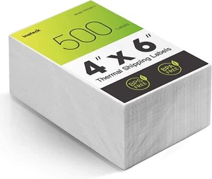 Inateck Thermopapier Versandetiketten 4 × 6 Zoll  Versandaufkleber 500 Stück - Bild 1 von 8