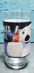 COCA COLA GLAS VINTAGE EISBÄR ALWAYS COOL TUMBLER - Bild 1 von 4
