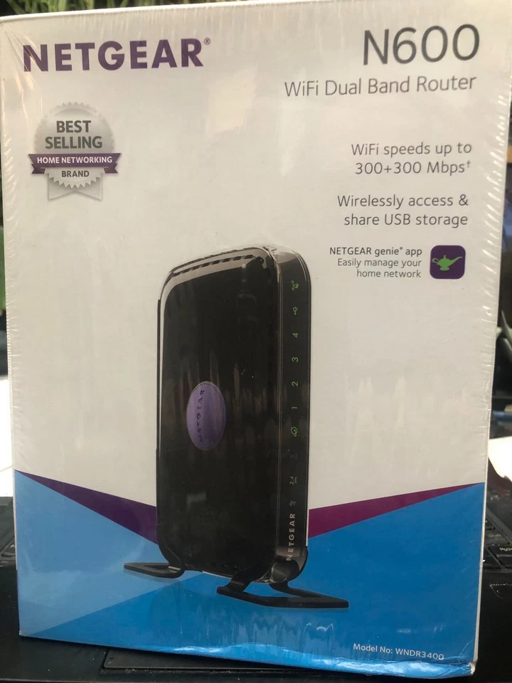 NETGEAR Wi-Fi Wireless N600 Dual Band Router WNDR3400v2 w/ Power Cord