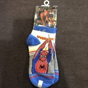 VTG 2007 Spider-Man 3 Movie Kids Acrylic Socks Shoe Size 7 1/2 - 4 New Old Stock - Picture 1 of 4