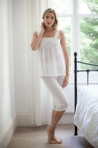 Ladies 100% Cotton 'Chama' Pink Capri Set by Cottonreal Pyjamas/Loungewear - Afbeelding 1 van 8