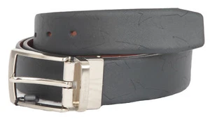 PAUL & SHARK YACHTING DOS EN UNO Cinturón de Cuero Reversible para Hombre Talla 110 42" Azul - Imagen 1 de 5