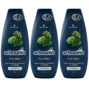 Schauma Shampoo FOR MEN 3 x 400ml für jeden Tag - neue Formel - mit Hopfen - Picture 1 of 1