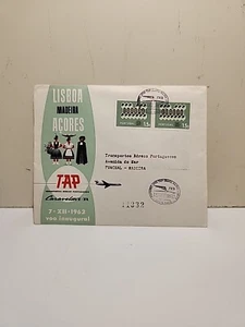 Ungeöffnet Portugal TAP 1. Flug 1962 Porto Santo Madeira Azoren SE210 Caravelle - Bild 1 von 4