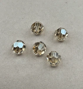 10er PACK! SWAROVSKI STRASS KRISTALL PERLE 8502 10 MM PERLE - Goldener Schatten - Bild 1 von 5