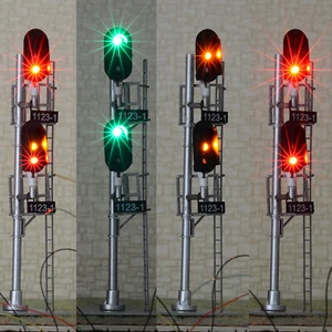 1 x HO scale model 3 colors block signal full sunshield fine metal 2 targets #F2 - Picture 1 of 7