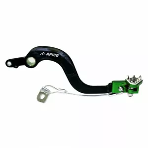 APICO BLACK GREEN REAR BRAKE LEVER PEDAL KAWASAKI KX125 2004 - 2008 BPF201 - Picture 1 of 1
