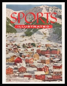 DECEMBER 27, 1954 20TH ISSUE SPORTS ILLUSTRATED ORIGINAL AD POSTER FIRST SKIING - Picture 1 of 1