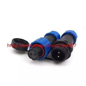 SD13 2 pin Waterproof Connector, IP68 Auto Aviation connector AC DC Plug Socket - Picture 1 of 8