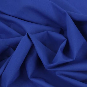 Stoff Meterware Uni Kobalt Blau Voile Bio Baumwolle Bekleidung Sommer Bluse Deko - Bild 1 von 5