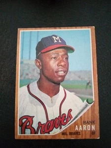 1962 topps 320 hank aaron - Picture 1 of 10
