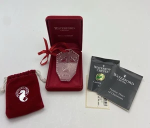 Waterford Crystal 1986 Tres Gallinas Francesas Adorno 12 Días de Navidad - Imagen 1 de 4