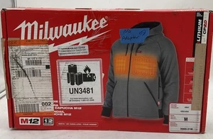 Sudadera con capucha para hombre Milwaukee M12, talla M- gris (306G-21M) R349 - Imagen 1 de 6