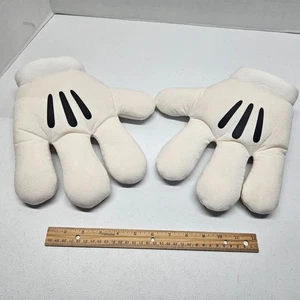 MICKEY MOUSE COSTUME HANDS - Plush Pair of White Gloves One Size - Disney Parks - Picture 1 of 6