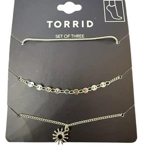 Torrid Set of 3 Ankle Bracelets NEW - Picture 1 of 2