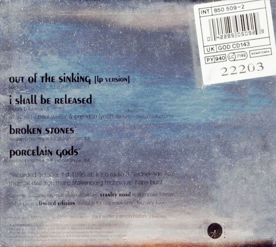 PAUL WELLER OUT OF THE SINKING [4 TRACKS] NEW CD - Image 1 of 1