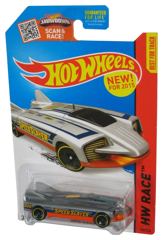 Hot Wheels HW Race (2015) Silver Speed Slayer Toy Car 180/250 - Image 1 of 1