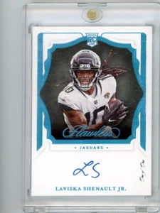 Panini Flawless Laviska Shenault Jr Platinum 2020 1/1 en tarjeta novato facturas automáticas - Imagen 1 de 2