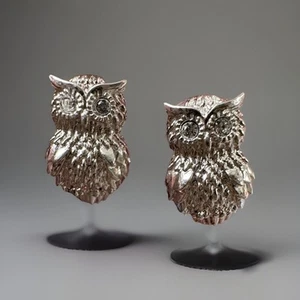 ORIGAMI OWL EARRINGS SILVER Plated  STUD bright and whimsical charming  - Picture 1 of 4