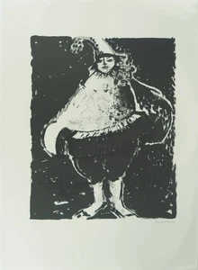 Roger CRUSAT : Clown au chapeau - Lithographie originale signée - Imagen 1 de 6