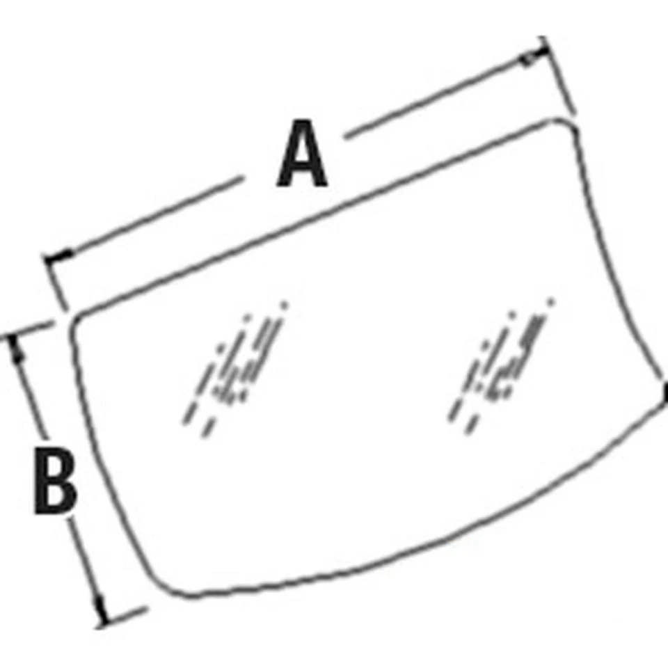 Lower Windshield Glass Fits John Deere Replaces 4369588 - Image 1 of 4
