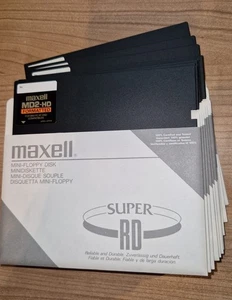 Maxell MD2-HD Disketten, 10 Stück, 5,25" HD Floppy Disk, Super RD - Bild 1 von 2