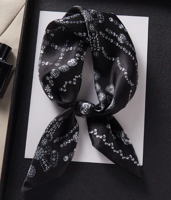 100% шелковые бусины шелковицы печать шейный платок шаль шарф бандана 70 X 70 см надежном новый - Изображение 1 из 3