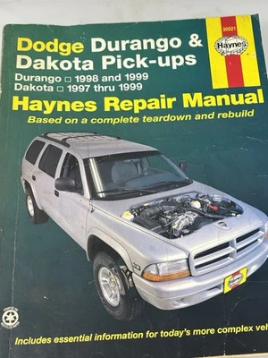 Camionetas pickups Haynes manual de reparación Dodge Durango 1998 1999 Dakota 1997-1999 Foto 1 de 3