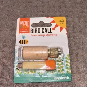 Käfer & Biene Garten Vogelruf von Spielzeugschmied Messing und Holz NEU Sommerlager - Bild 1 von 13