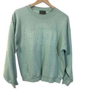 Vintage Hilton Head SC Mint Green Embossed Crewneck Sweatshirt Sz L Gr8 Ragz  - Picture 1 of 9