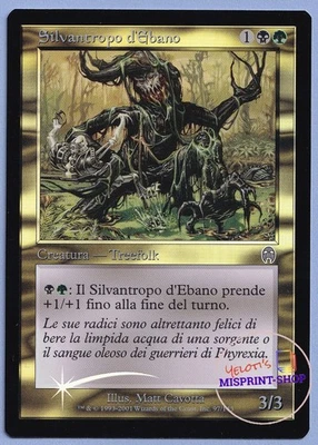 Ebony Treefolk FOIL Italian Mtg MISPRINT. Creature type English instead Italian - Imagen 1 de 3