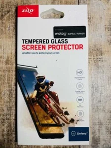 Zizo Tempered Glass Screen Protector Motog7 Supra Black 9H Free Shipping - Photo 1 sur 2