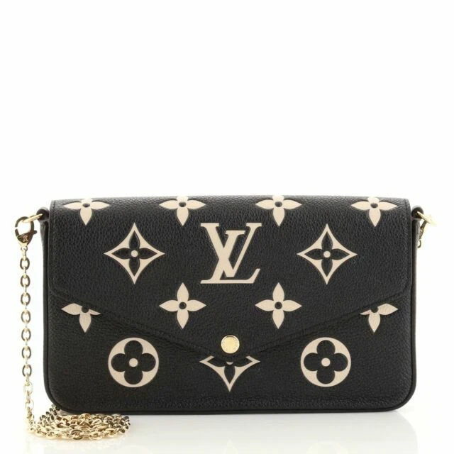Louis Vuitton Felicie Pochette Bicolor Monogram Empreinte Leather