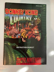 SNES Donkey Kong Instruction Manual Only Super Nintendo - Picture 1 of 2