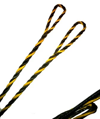 64" ACTUAL LENGTH BCY 652 SPECTRA RECURVE FLEMISH BOW STRING Archery  BLK-YELL - Image 1 of 2